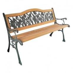 Νούφαρο Παγκάκι Μαντεμένιο Ξύλινο 2 Θέσεων 122x54x77εκ