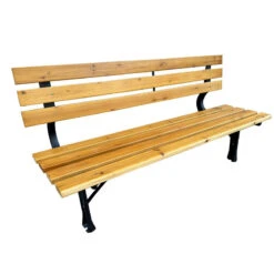 Κούρμπα Παγκάκι Μαντεμένιο Ξύλινο 3 θέσεων 150x57x70εκ