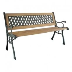 Τριγωνάκι Παγκάκι Μαντεμένιο Ξύλινο 2 Θέσεων 123x54x74εκ