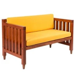 Sofa Καναπές Ξύλινος 2 Θέσεων 120x62x62εκ
