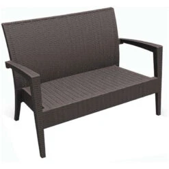 Miami Παγκάκι Πολυπροπυλενίου 2 θέσεων 128x77x89εκ -Vougioukas Kanapedes pagkakia kipou exwterikou xwrou 3