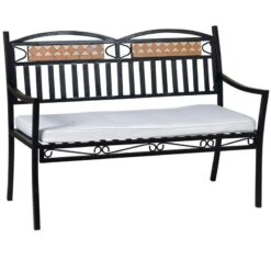 Mosaic Καναπές Μεταλλικός 2 Θέσεων 123x57x89εκ