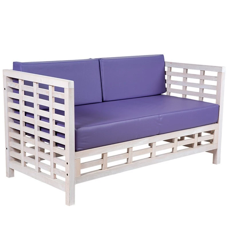 Sofa Καναπές Ξύλινος 2 Θέσεων 134x70x70εκ 2 Sofa Καναπές Ξύλινος 2 Θέσεων 134x70x70εκ - Image 2