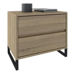 Κομοδίνο Ξύλινο 2 Συρτάρια 60x40x51εκ