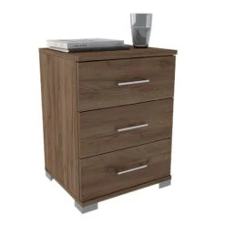 Κομοδίνο Ξύλινο 3 Συρτάρια 45x40x61εκ