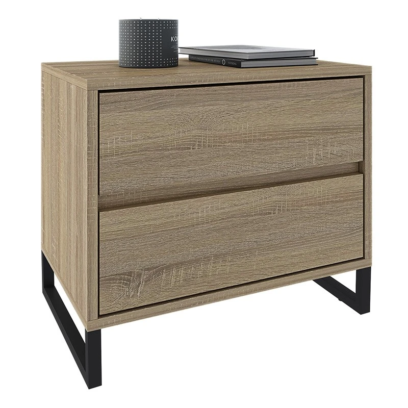 Κομοδίνο Ξύλινο 2 Συρτάρια 50x40x51εκ 1 Κομοδίνο Ξύλινο 2 Συρτάρια 50x40x51εκ