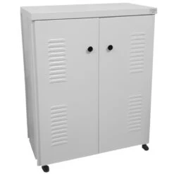 Τροφοθήκη Μεταλλική Γαλβανισμένη Δίφυλλη Τροχήλατη 80x42x106εκ