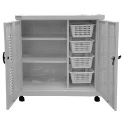 Τροφοθήκη Μεταλλική Γαλβανισμένη Δίφυλλη Τροχήλατη 80x42x106εκ -Vougioukas Metallikes ntoulapes exwterikou xwrou 54