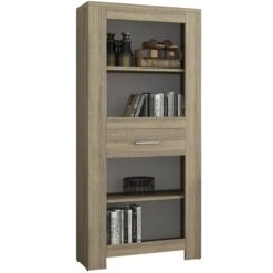 Βιβλιοθήκη-Βιτρίνα Ξύλινη 72x40x166εκ