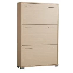 Παπουτσοθήκη Ξύλινη 3φυλλη 27 Ζευγών 90x25x142εκ