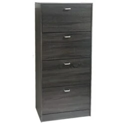 Παπουτσοθήκη Ξύλινη 4φυλλη 24 Ζευγών 63x24x150εκ