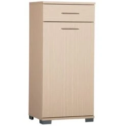 Ντουλάπι Ξύλινο 1φυλλο Καλάθι Απλύτων Με 1 Συρτάρι 45x35x97εκ