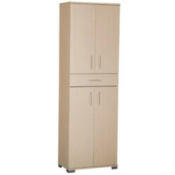 Ντουλάπι Ξύλινο 4φυλλο Με 1 Συρτάρι 60x35x187εκ