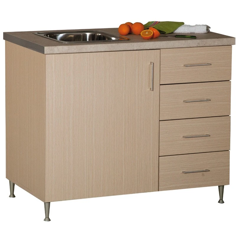 Ντουλάπι Ξύλινο Με Νεροχύτη 1φυλλο Με 4 Συρτάρια 102x60x85εκ 1 Ντουλάπι Ξύλινο Με Νεροχύτη 1φυλλο Με 4 Συρτάρια 102x60x85εκ