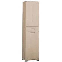 Ντουλάπι Ξύλινο 2φυλλο Καλάθι Απλύτων Με 1 Συρτάρι 45x35x187εκ