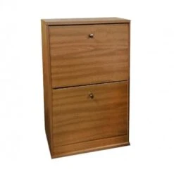 D4048 Παπουτσοθήκη Ξύλινη 2φυλλη 8 Ζευγών 50x19x80εκ