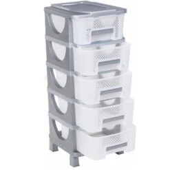 Ούμα Πλαστική Συρταριέρα Με 5 Συρτάρια 38x42x95εκ
