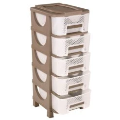 Ούμα Πλαστική Συρταριέρα Με 5 Συρτάρια 38x42x95εκ -Vougioukas Plastikes sirtarieres trofothikes 19