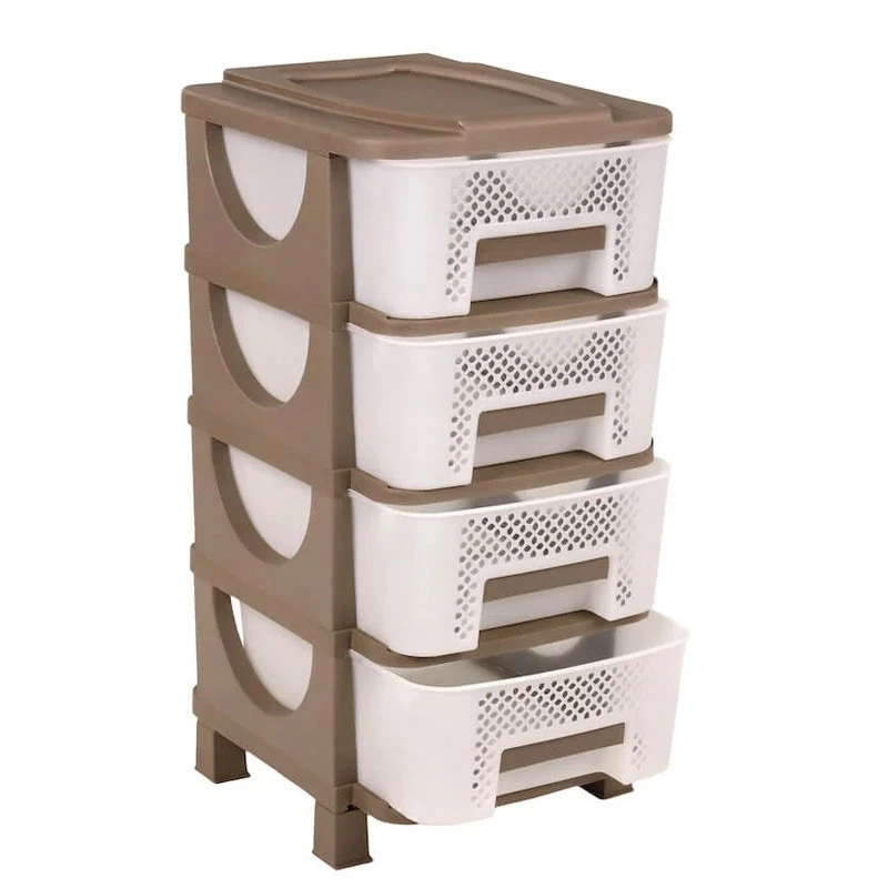 Βένους Πλαστική Συρταριέρα Με 4 Συρτάρια 38x42x77εκ 2 Βένους Πλαστική Συρταριέρα Με 4 Συρτάρια 38x42x77εκ - Image 2