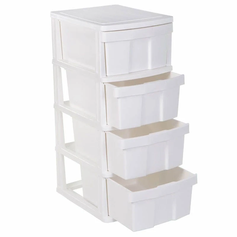 Ζήβα Κλειστή Πλαστική Συρταριέρα Με 4 Συρτάρια 40x50x99εκ 2 Ζήβα Κλειστή Πλαστική Συρταριέρα Με 4 Συρτάρια 40x50x99εκ - Image 2