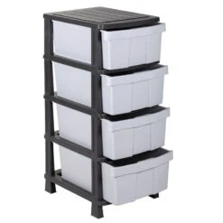 Ζήβα Κλειστή Πλαστική Συρταριέρα Με 4 Συρτάρια 40x50x99εκ 5 Ζήβα Κλειστή Πλαστική Συρταριέρα Με 4 Συρτάρια 40x50x99εκ -Vougioukas Plastikes sirtarieres trofothikes 29