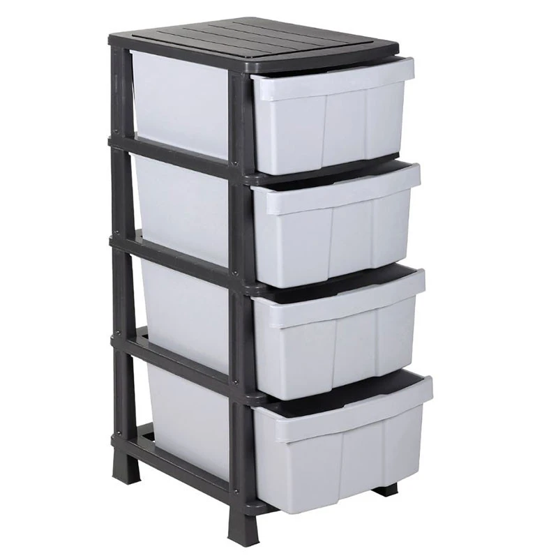 Ζήβα Κλειστή Πλαστική Συρταριέρα Με 4 Συρτάρια 40x50x99εκ 3 Ζήβα Κλειστή Πλαστική Συρταριέρα Με 4 Συρτάρια 40x50x99εκ - Image 3