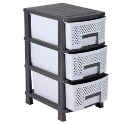 Τάρα Πλαστική Συρταριέρα Με 3 Συρτάρια 40x50x77εκ -Vougioukas Plastikes sirtarieres trofothikes 33
