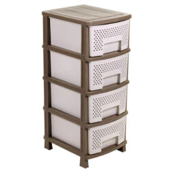 Ζήβα Πλαστική Συρταριέρα Με 4 Συρτάρια 40x50x99εκ