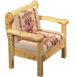 Souidish Πολυθρόνα Ξύλινη Ύφασμα 72x72x85εκ