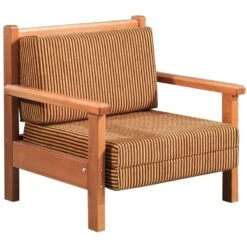 Bistro Πολυθρόνα Κρεβάτι Ξύλινη 84x85x83εκ