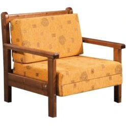 Kelly Πολυθρόνα Κρεβάτι Ξύλινη 84x85x83εκ