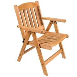 Nettos S Πολυθρόνα Ξύλινη Χαμηλή Πλάτη Πτυσσόμενη 3 θέσεων 63x68x87εκ