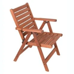 Poseidon S Πολυθρόνα Ξύλινη Χαμηλή Πλάτη Πτυσσόμενη 3 θέσεων 60x69x87εκ