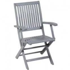 Parga Πολυθρόνα Ξύλινη Χαμηλή Πλάτη Πτυσσόμενη 62x56x97εκ