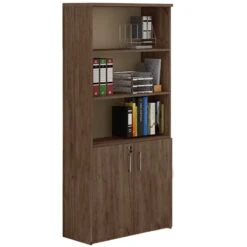 Βιβλιοθήκη Ξύλινη Με 2 Πόρτες 80x38x187εκ