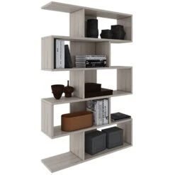 Ζίκ-Ζάκ Βιβλιοθήκη Ξύλινη 120x31x182εκ