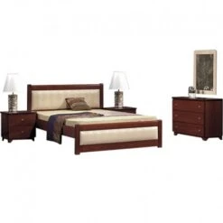 Zeus Σετ Κρεβατοκάμαρας Ξύλινο 5τμχ