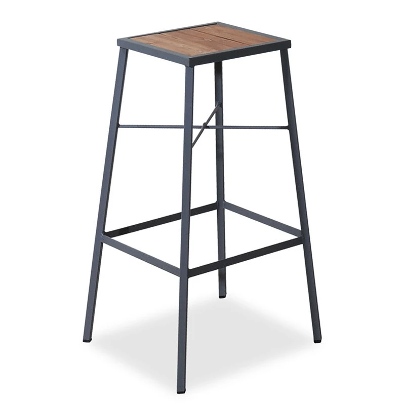 Σκαμπώ Μεταλλικό Γαλβανιζέ Με Ξύλο 31x31x76εκ 2 Σκαμπώ Μεταλλικό Γαλβανιζέ Με Ξύλο 31x31x76εκ - Image 2