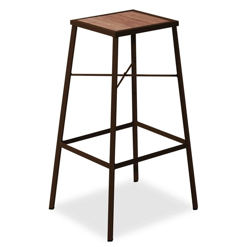 Σκαμπώ Μεταλλικό Γαλβανιζέ Με Ξύλο 31x31x76εκ 1 Σκαμπώ Μεταλλικό Γαλβανιζέ Με Ξύλο 31x31x76εκ