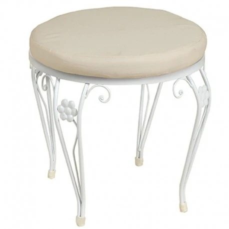 Σκαμπώ Fer Forge Μασίφ Με Φύλλα Φ44x40εκ 1 Σκαμπώ Fer Forge Μασίφ Με Φύλλα Φ44x40εκ