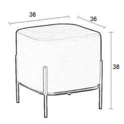 Bella/S Σκαμπώ Βελουτέ 36x36x38εκ 7 Bella/S Σκαμπώ Βελουτέ 36x36x38εκ -Vougioukas Skampw konta voithitika 14
