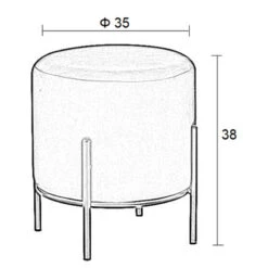 Bella/R Σκαμπώ Βελουτέ Φ35x38εκ -Vougioukas Skampw konta voithitika 3