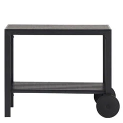 Outfit Τραπέζι Κήπου Τροχήλατο Αλουμινίου PP 90x45x74εκ