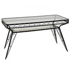 Τραπέζι Κήπου Fer Forge Μασίφ Σωληνωτό 120x70x73εκ