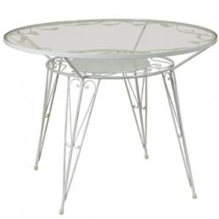 Τραπέζι Κήπου Fer Forge Mε Φύλλα Φ90x73εκ