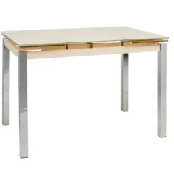 Glamour Τραπέζι Γυάλινο 100/150x65x75εκ