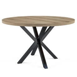 Circa Τραπέζι Μεταλλικό Μελαμίνη Φ120x75εκ