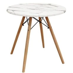 Randy Τραπέζι Ξύλινο Werzalit Φ70x69εκ