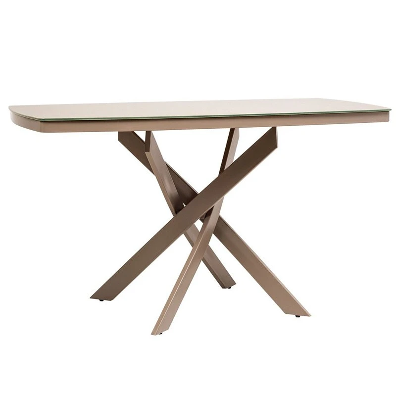 Orion Τραπέζι Μεταλλικό Γυάλινο 135x80x75εκ 2 Orion Τραπέζι Μεταλλικό Γυάλινο 135x80x75εκ - Image 2