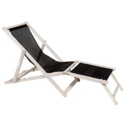 Σεζλονγκ Ξύλινη Με Υποπόδιο Χωρίς Μπράτσα 61xx115x95εκ